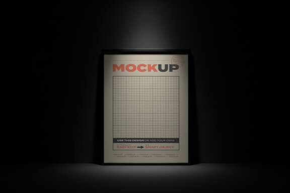 Poster Frames Mockups Noir Cinematic Style