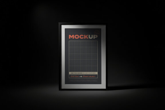 Poster Frames Mockups Noir Cinematic Style