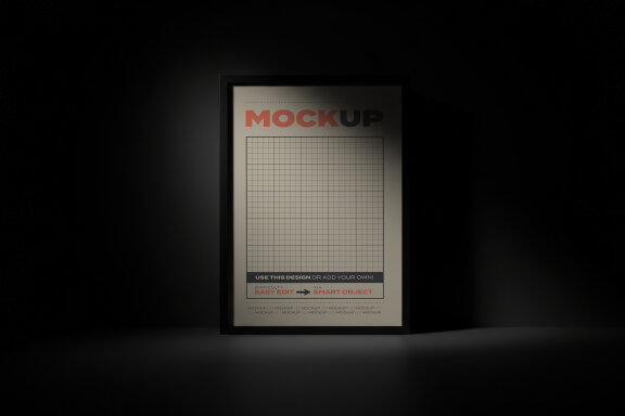 Poster Frames Mockups Noir Cinematic Style