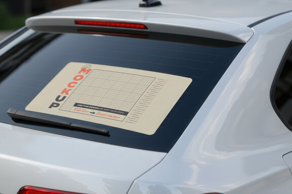 Sticker on Car Mockup