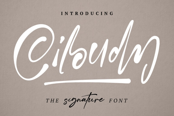 Ciloudy Signature Brush Font