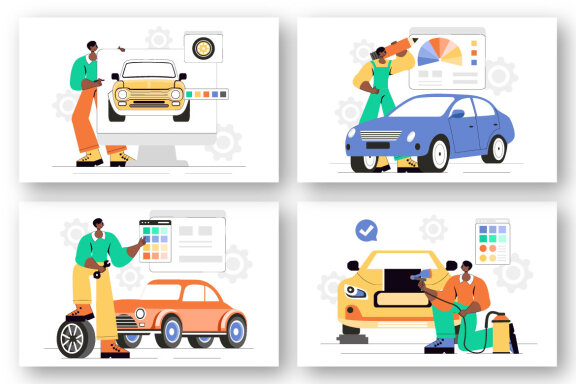 9 Car Customization and Modifications Illustration