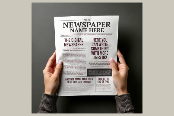 Newspaper with Editable Content Mockups
