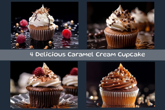 Delicious Caramel Cream Cupcake