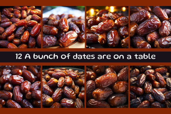 A bunch of dates are on a table