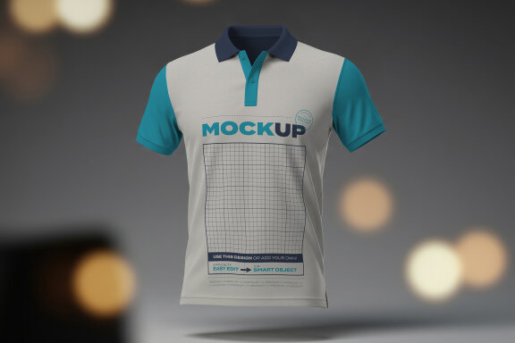 Polo Shirt Floating Mockup