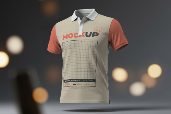 Polo Shirt Floating Mockup