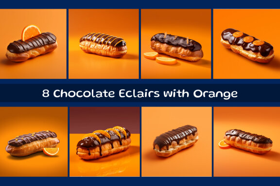 Chocolate Eclairs with Orange