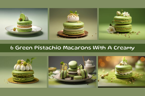 Green Pistachio Macarons With A Creamy