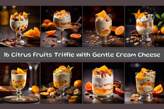 Citrus Fruits Triffle with Gentle Cream Cheese