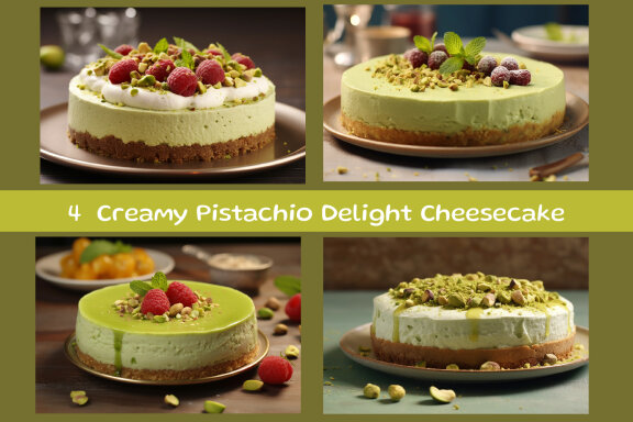 Creamy Pistachio Delight Cheesecake