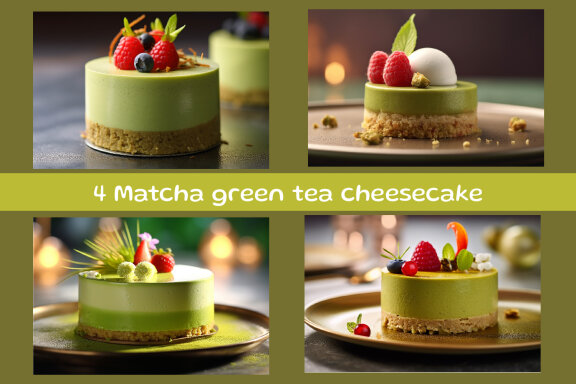 Matcha green tea cheesecake