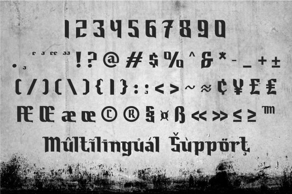Logtus a Blackletter font