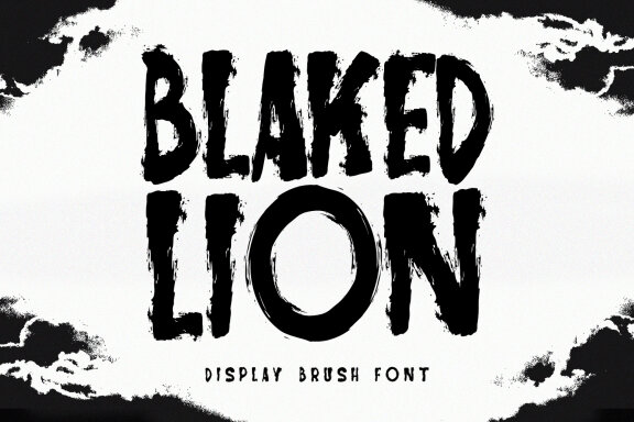 Blaked Lion Display Brush Font