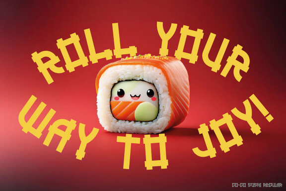 Go Go Sushi Japanese Label Font