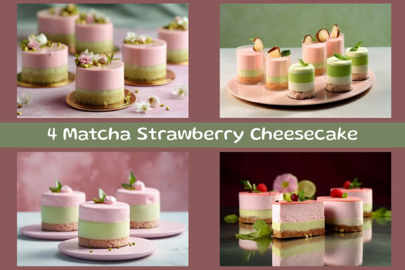 Matcha Strawberry Cheesecake