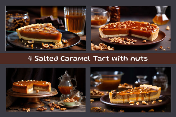 Salted Caramel Tart with nuts