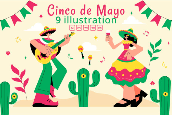9 Cinco de Mayo Celebration Illustration