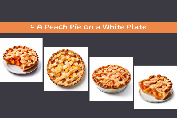 A Peach Pie on a White Plate