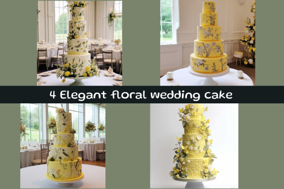 Elegant floral wedding cake