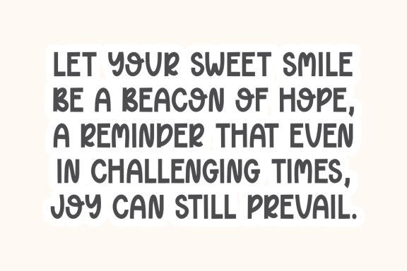 Sweet Smile - Cute Sans Serif Font