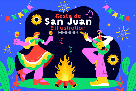 9 Fiesta de San Juan Illustration