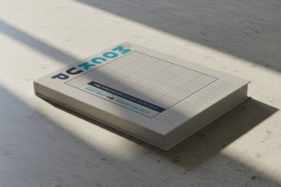 Folders and Books on Concrete Mockups