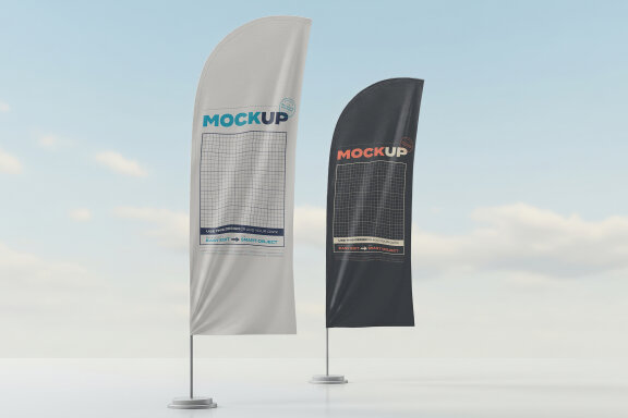 Multipurpose Flags and Banners Mockups
