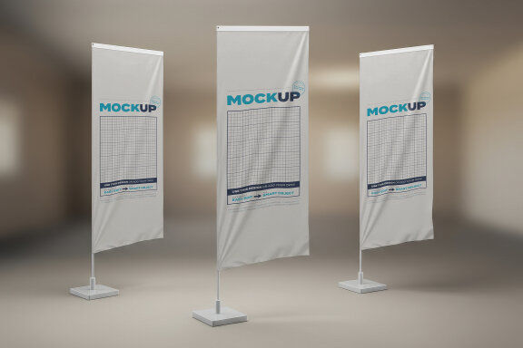 Multipurpose Flags and Banners Mockups