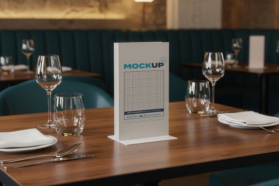 Table Tent Menu Mockups