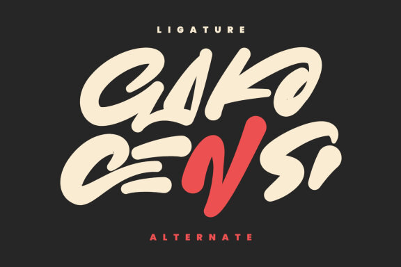 Gako Censi Handmade Brush Display Font