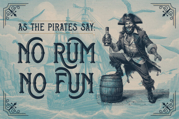 Pirate Rum Vintage Label Font