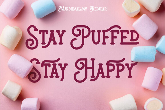 Marshmallow Retro Label Font