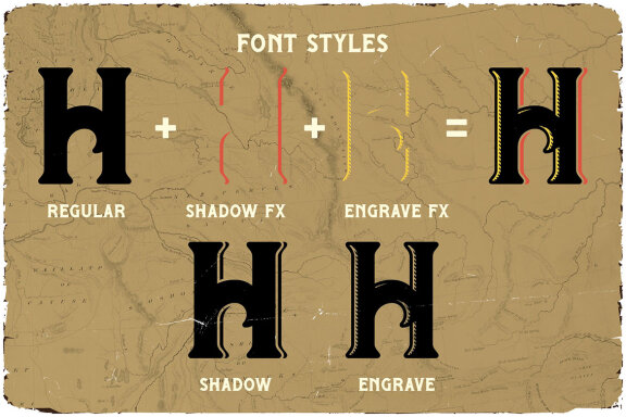Heartland Vintage Layered Serif