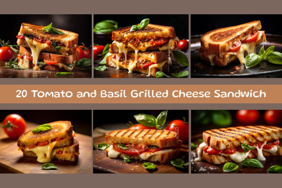 Tomato and Basil Grilled Cheese Sandwich