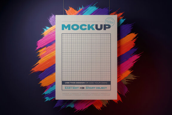 Artistic Hang Poster Mockups