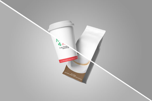 Promotion Coffee Packaging Mockup