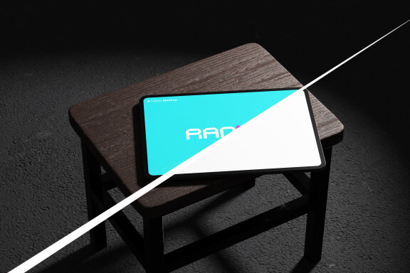 Tablet Mockup with Cinematic Concept
