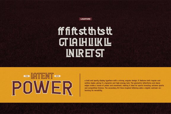Latent Power | Sport Display Font