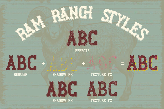 Ram Ranch Western Layered Font