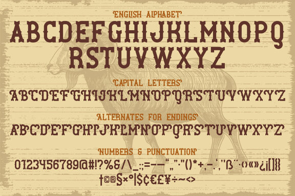 Ram Ranch Western Layered Font