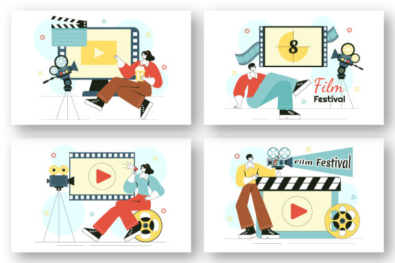 9 Cinematic Film Festival Illustration