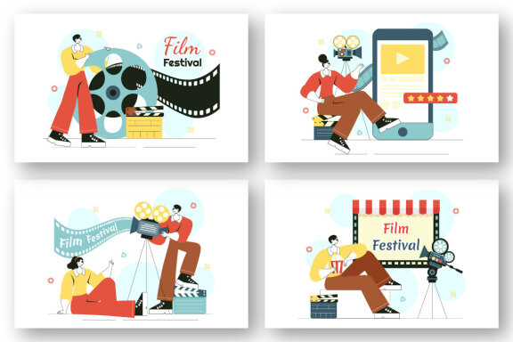 9 Cinematic Film Festival Illustration