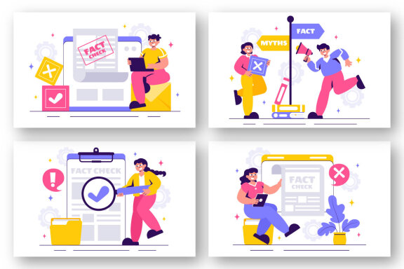 12 Myths vs Facts Check News Illustration