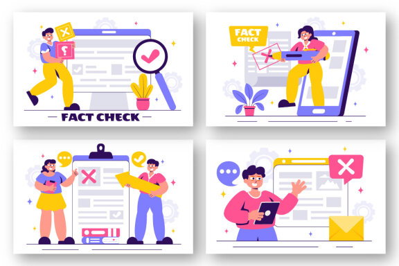 12 Myths vs Facts Check News Illustration