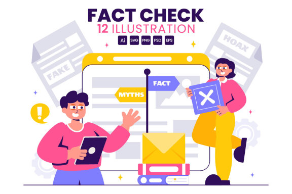 12 Myths vs Facts Check News Illustration