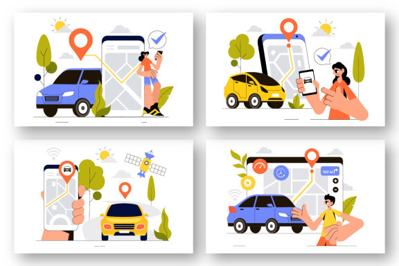 9 Smart Vehicle Tracking Illustration