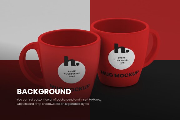 Ceramic Mugs Mockup vol004
