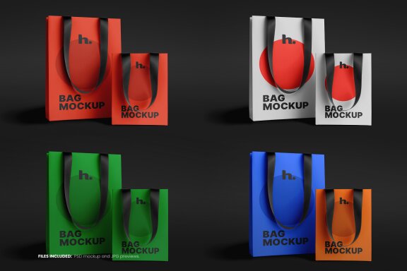 Paper Bag Mockup vol008