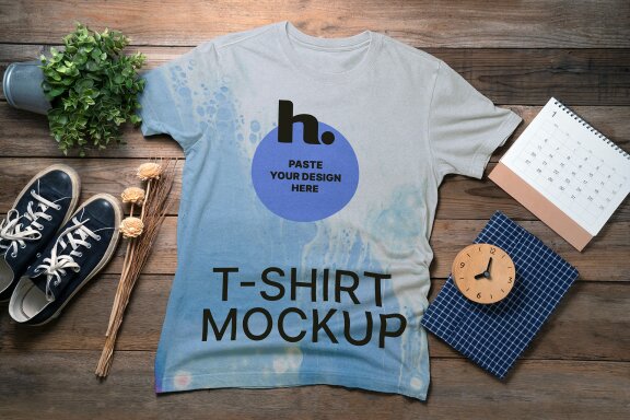T-shirt on the Desk FREE Mockup vol005
